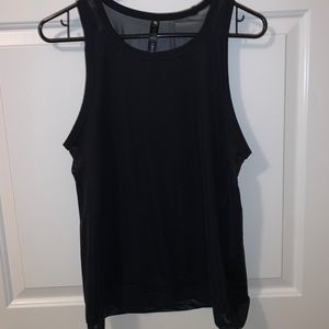 Women’s black workout tank